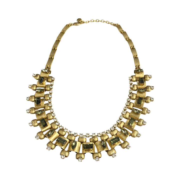 Ann Taylor Loft Faux Topaz and Rhinestone Statement Necklace