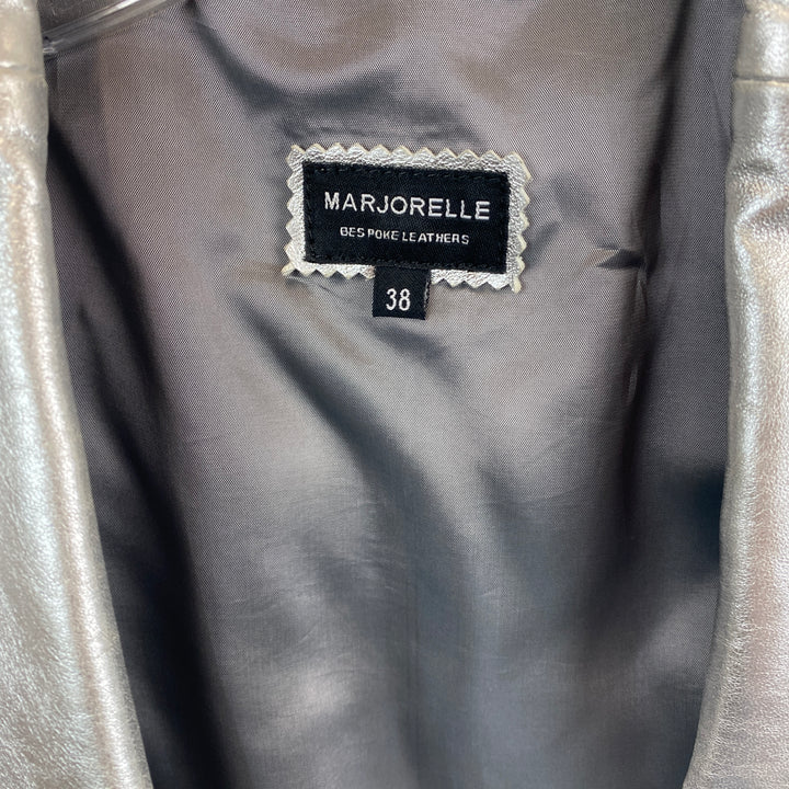 Marjorelle Silver Leather Blazer
