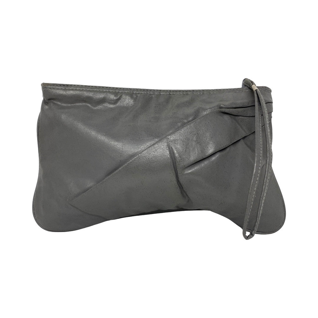 Front Knot Leather Clutch-Back