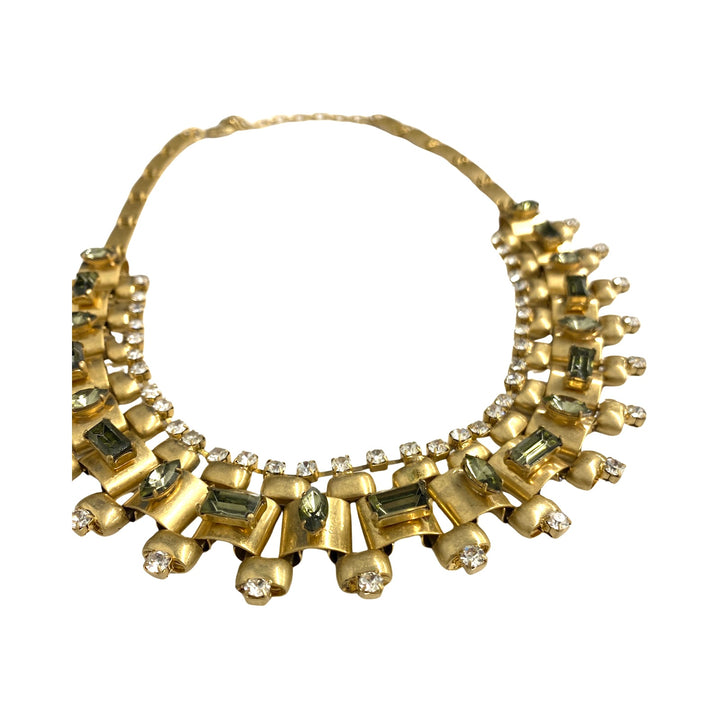 Ann Taylor Loft Faux Topaz and Rhinestone Statement Necklace