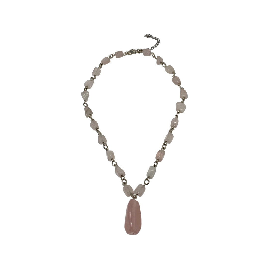 Soft Pink Quartz Necklace-Thumbnail