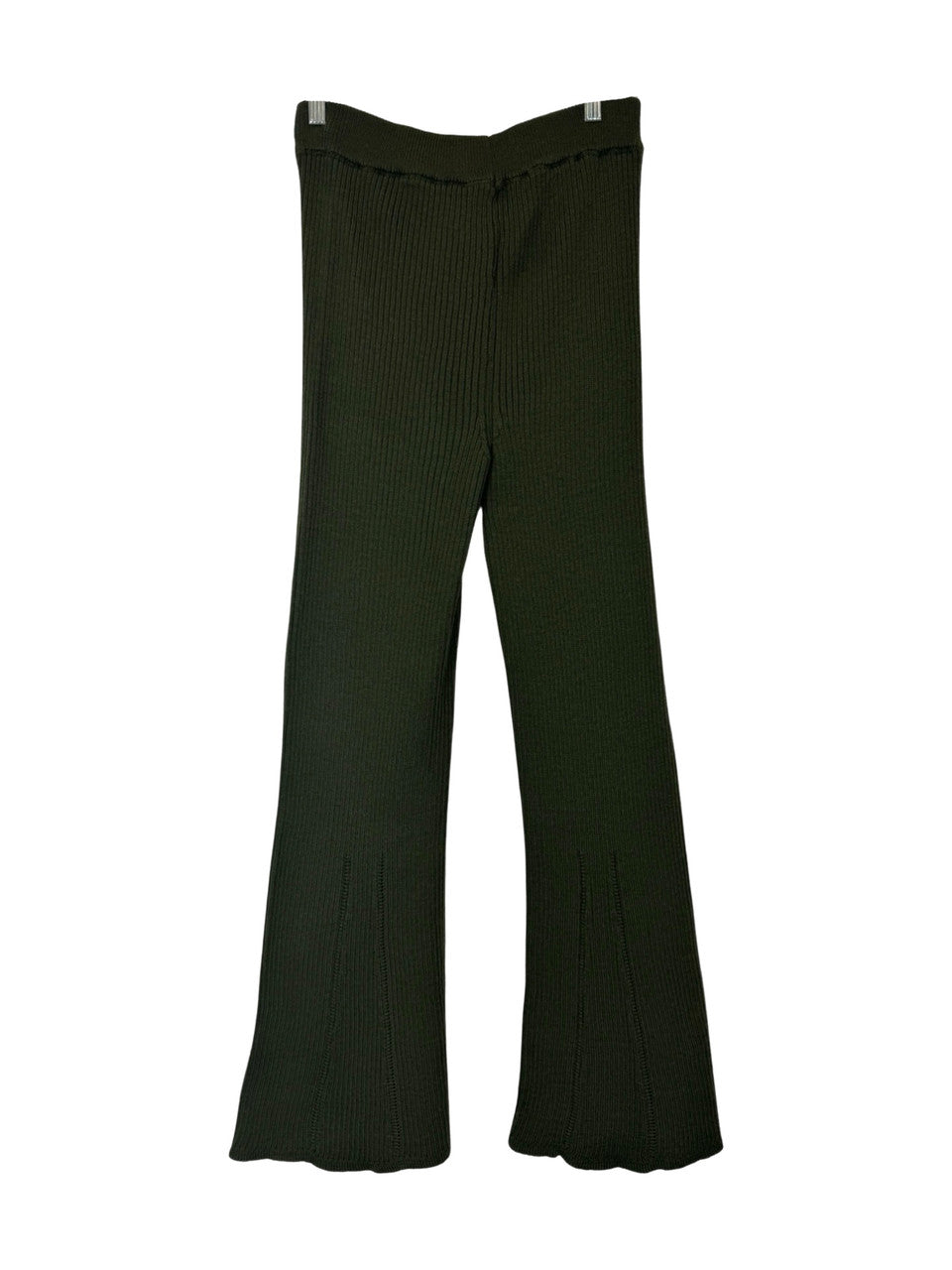 Something Navy Rib Knit Top and Pant Set-Green Bottom Front