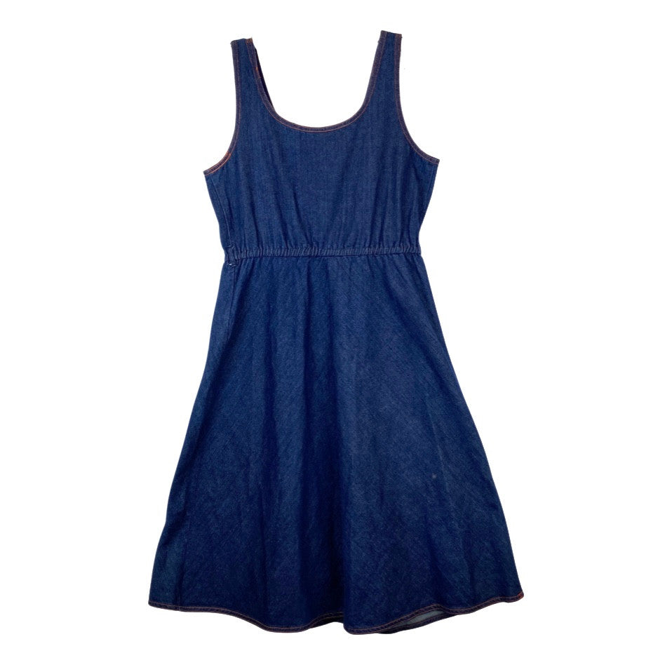 Vintage Joni Blair Sleeveless Denim Dress-Back