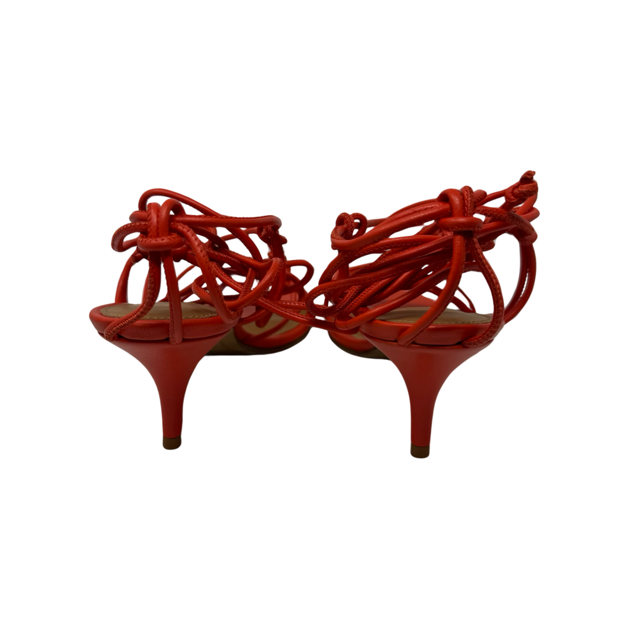 Emme Parsons Festa Knotted Kitten Heels-Red Back