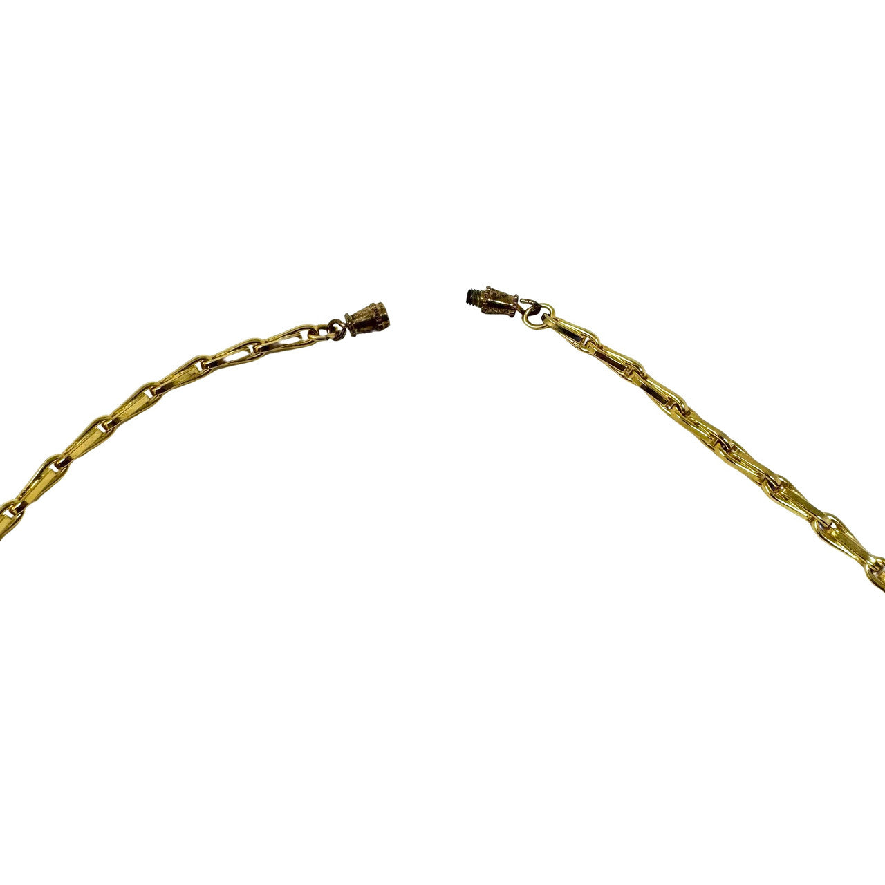 Gold Tone Decorative Chain Necklace