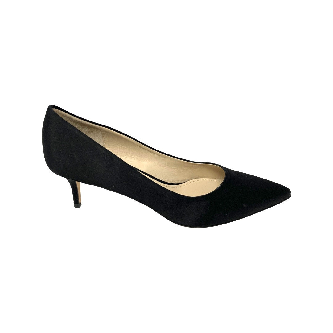 Theory Falun Satin Kitten Heel Pump-Black Side