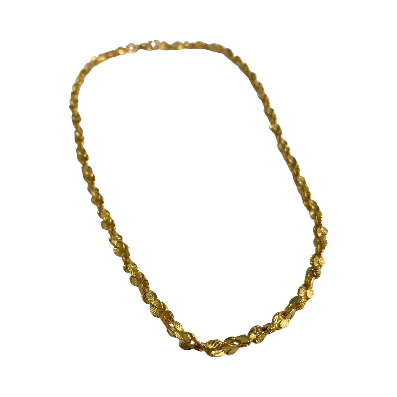 Textured Chain Link Short Necklace