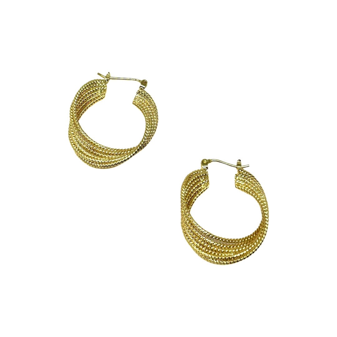 Shashi Multi Strand Twisted Hoop Earring-Thumbnail