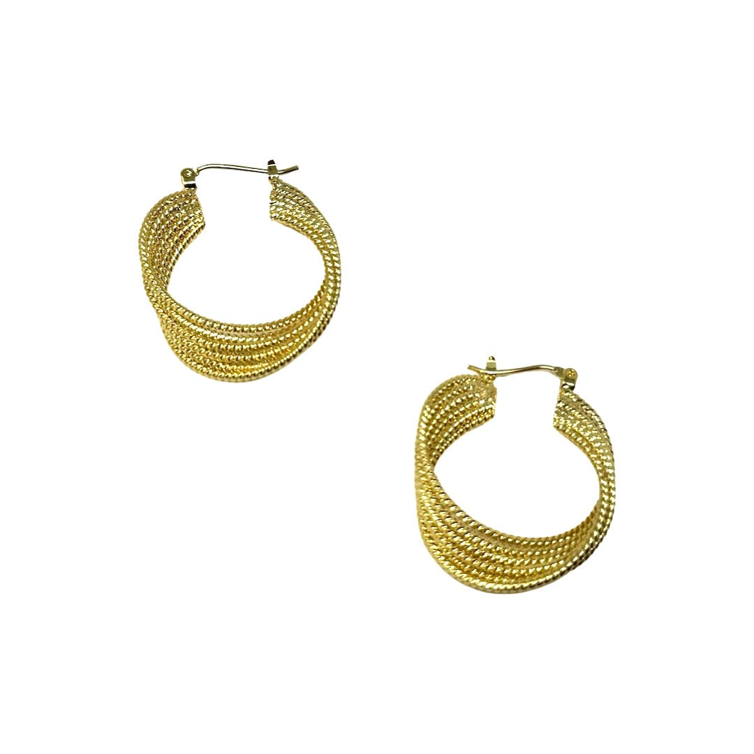 Shashi Multi Strand Twisted Hoop Earring-Back