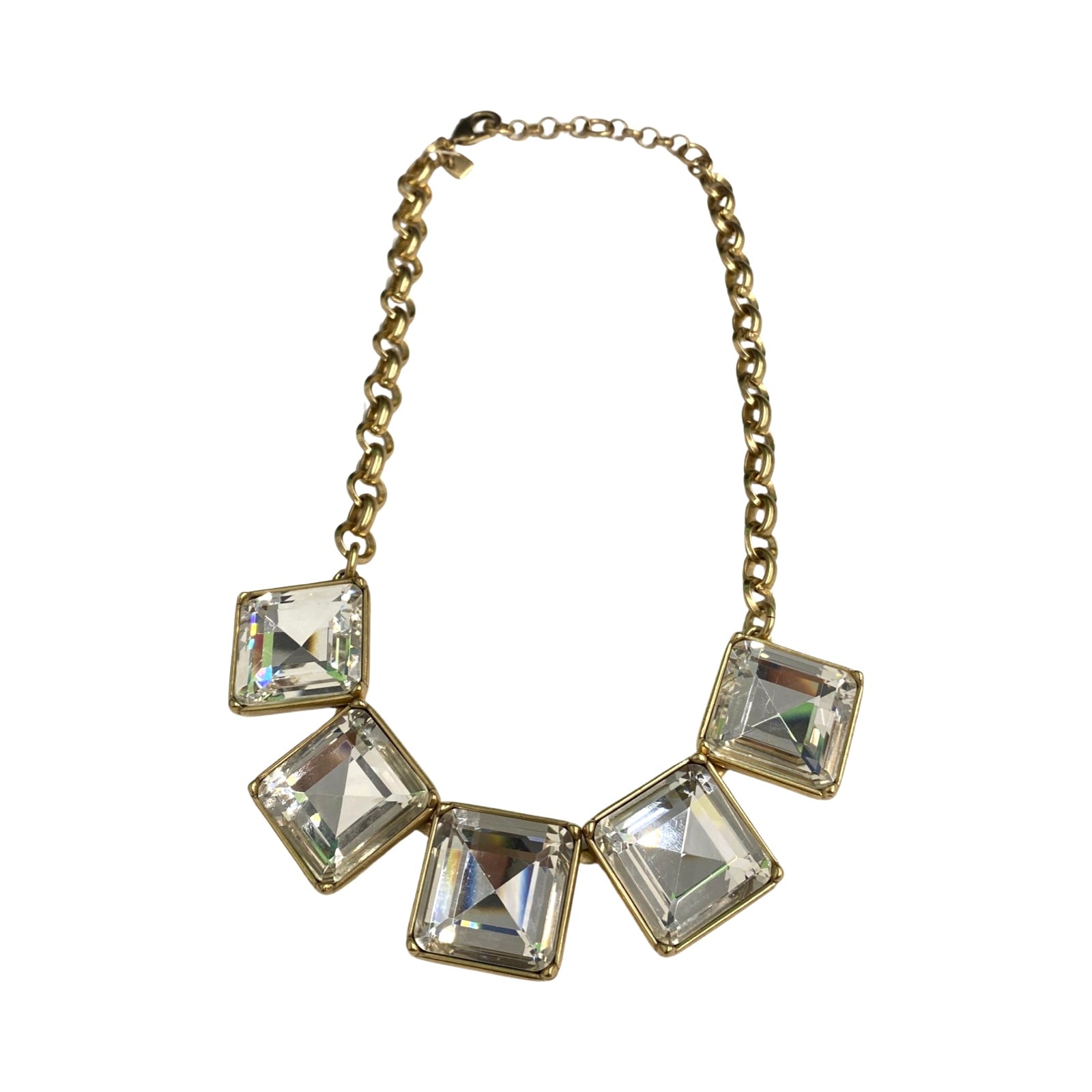 Banana Republic Square Crystal Statement Necklace