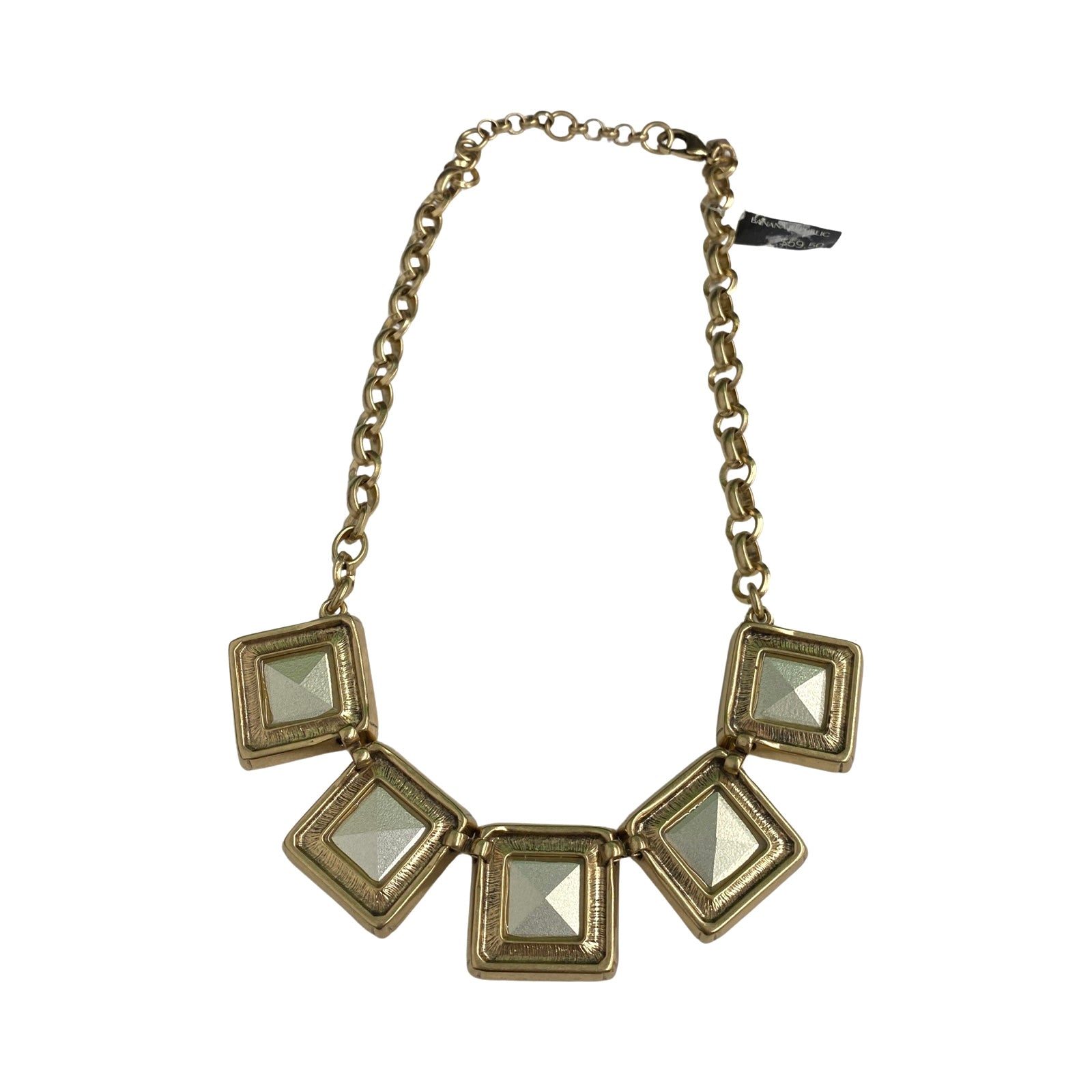 Banana Republic Square Crystal Statement Necklace