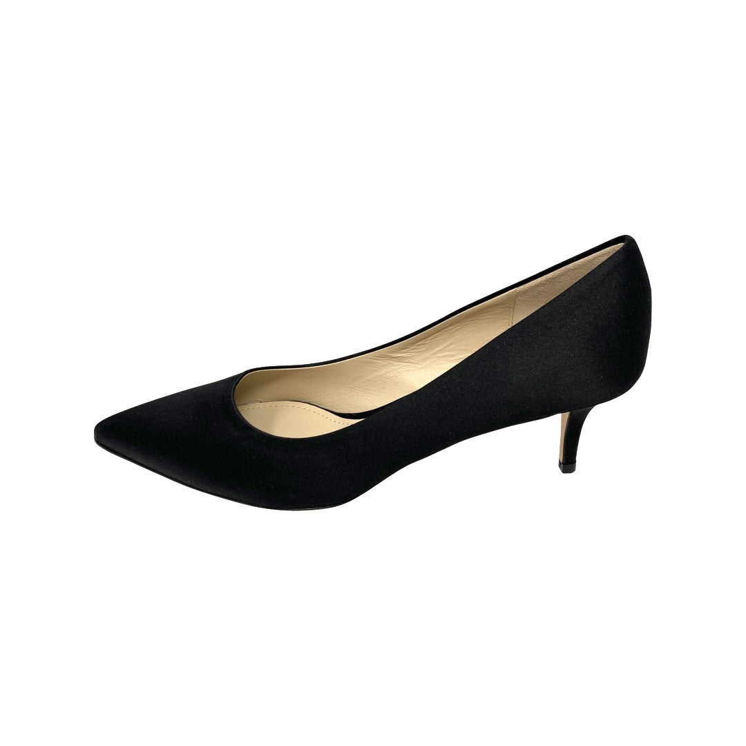 Theory Falun Satin Kitten Heel Pump-Black Side