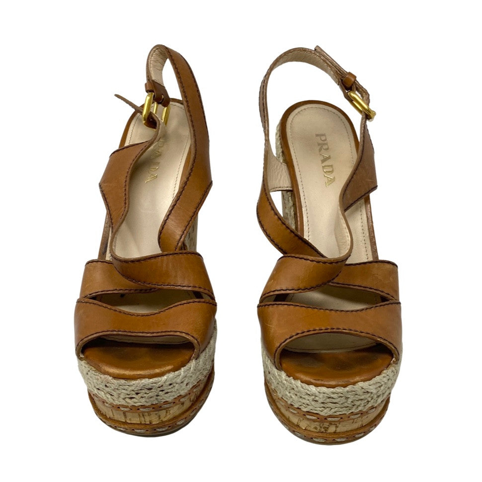Prada Wedge Sandals-Front