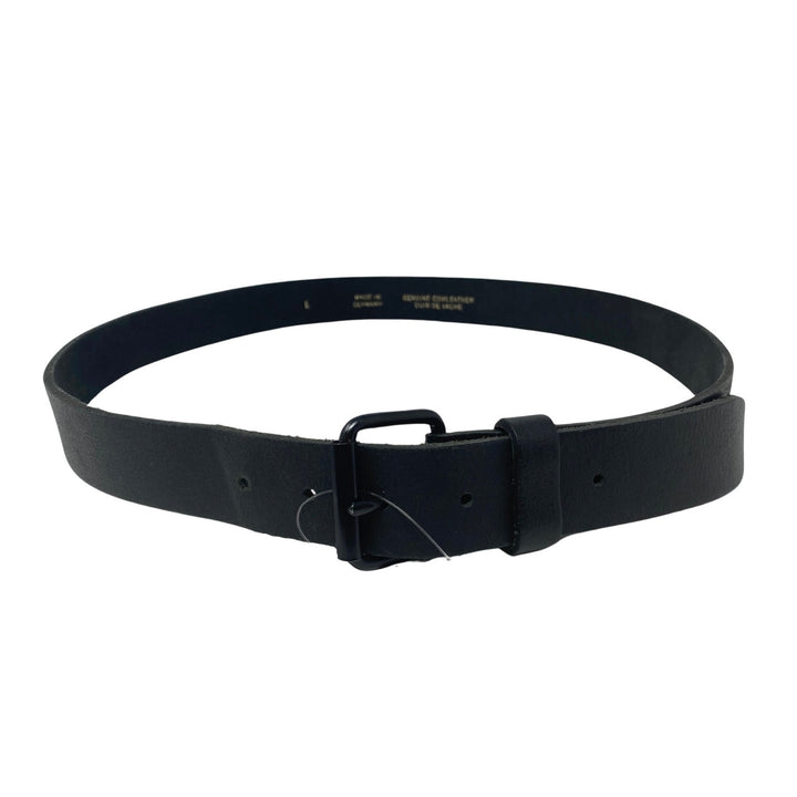 Curated Basics Genuine Cow Leather All Black Belt-Thumbnail