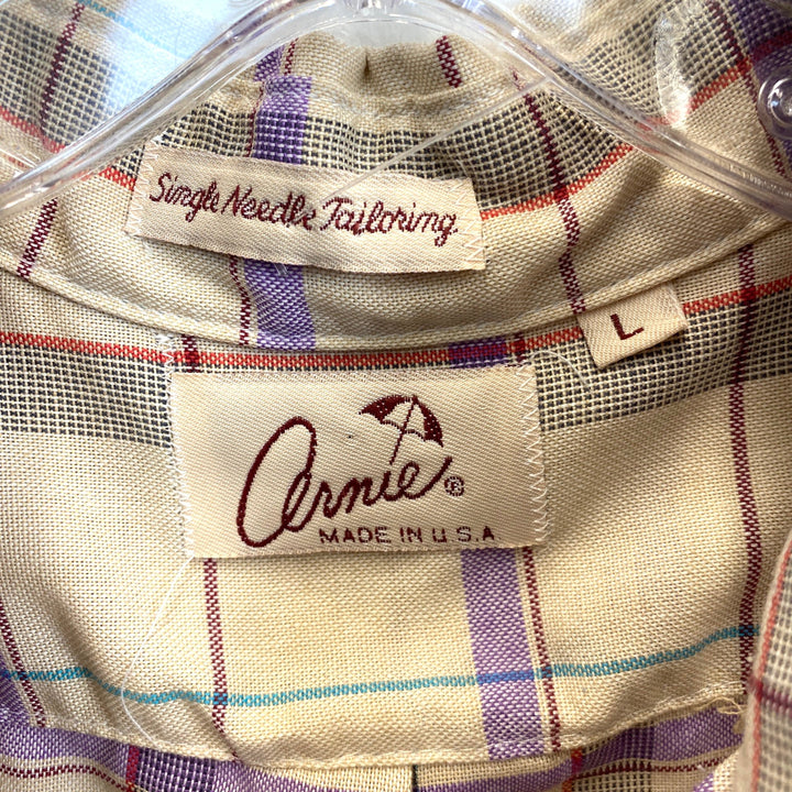 Vintage Arnie Plaid Button Up-label