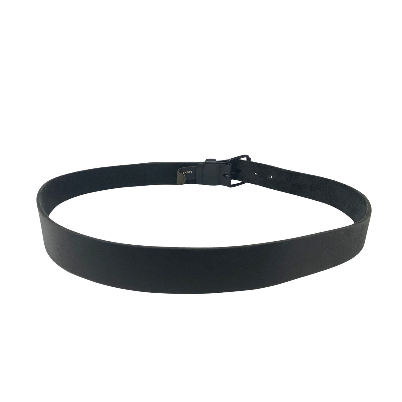 Curated Basics Genuine Cow Leather All Black Belt-Back