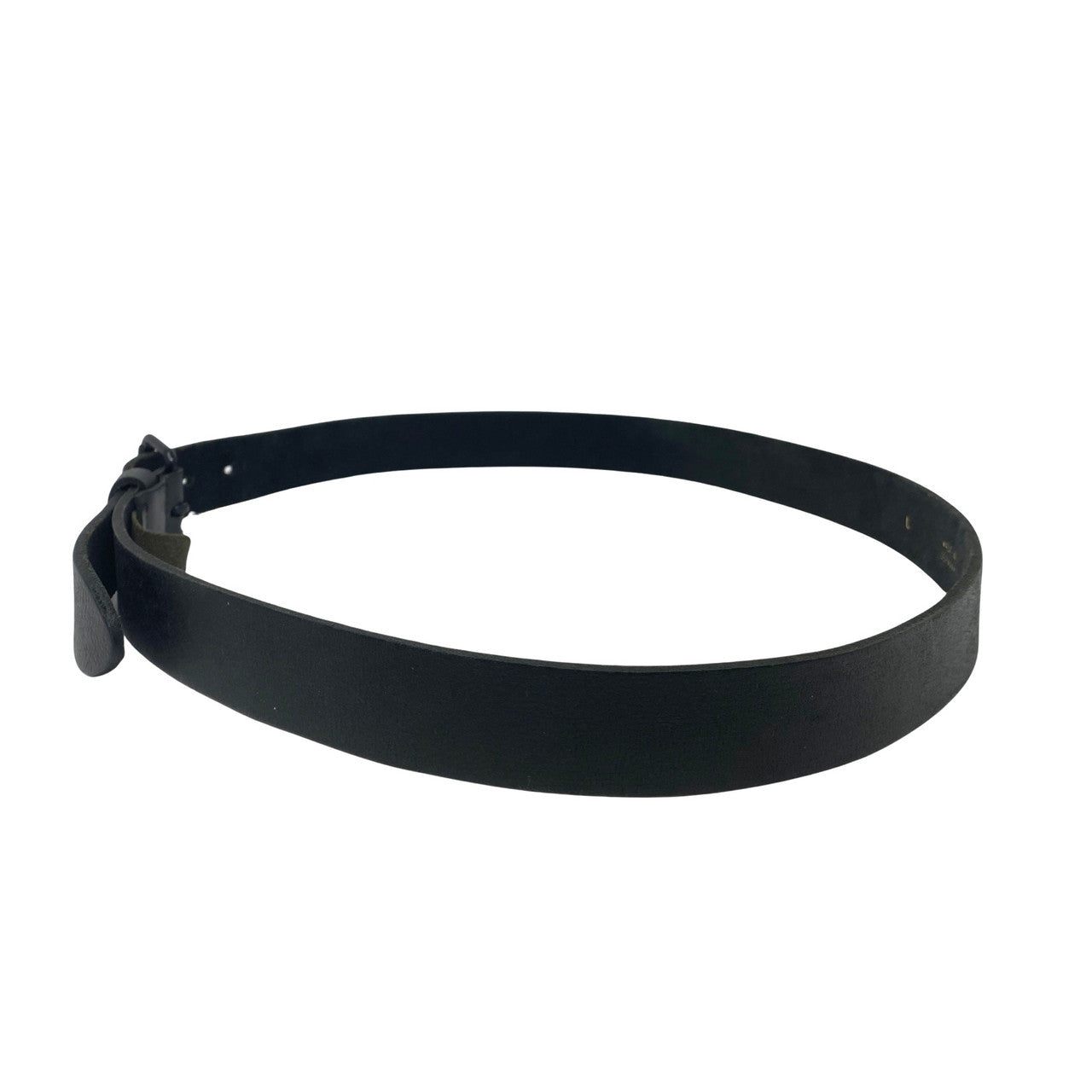 Curated Basics Genuine Cow Leather All Black Belt-Side 2