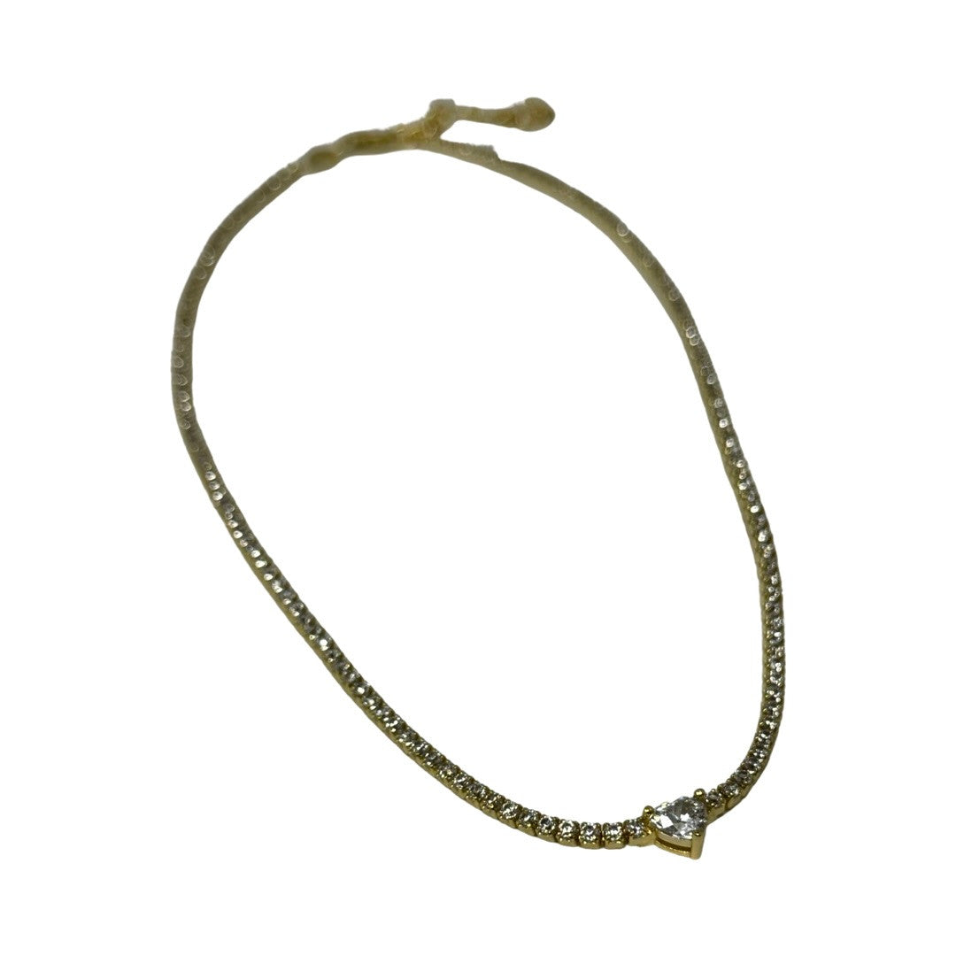 Shashi Heart Tennis Necklace-Detail