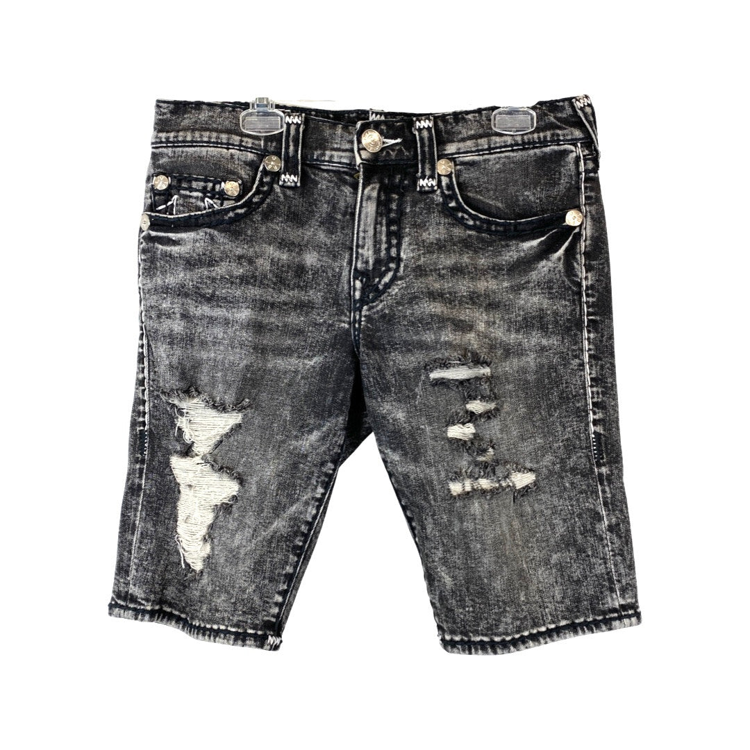 True Religion Ricky Relaxed Straight Distressed Shorts-Thumbnail