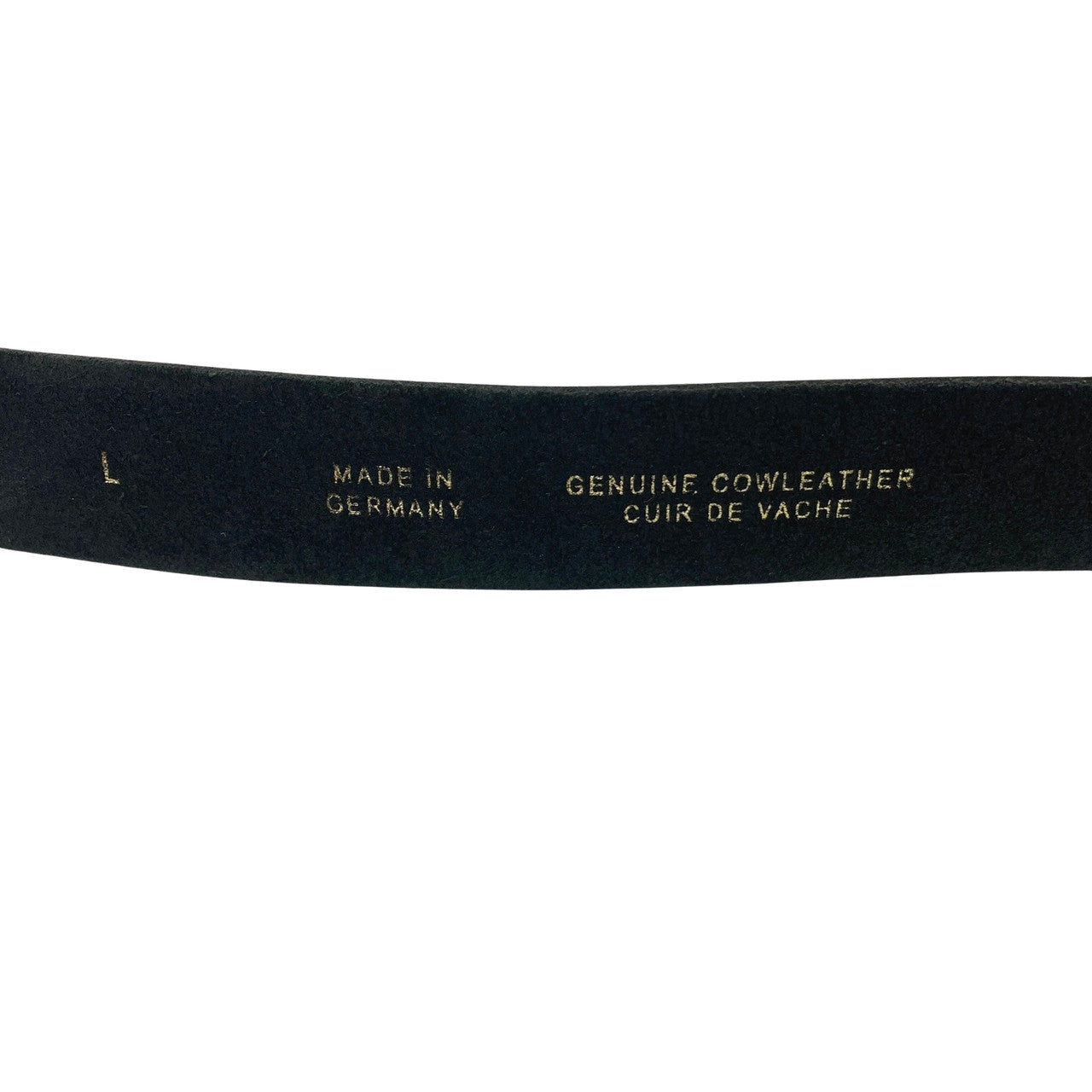 Curated Basics Genuine Cow Leather All Black Belt-Detail
