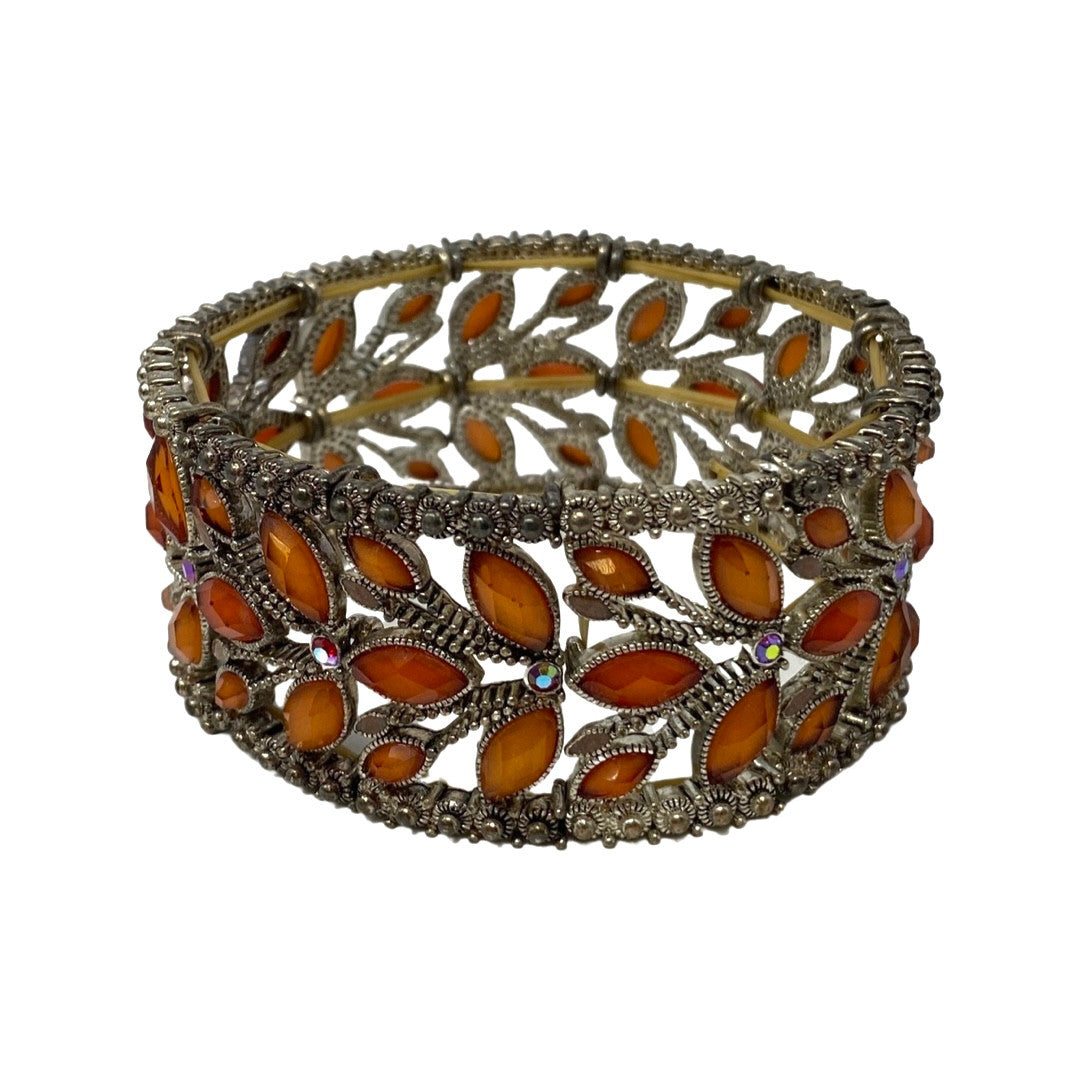 Elastic Orange Cut Out Bracelet-Back