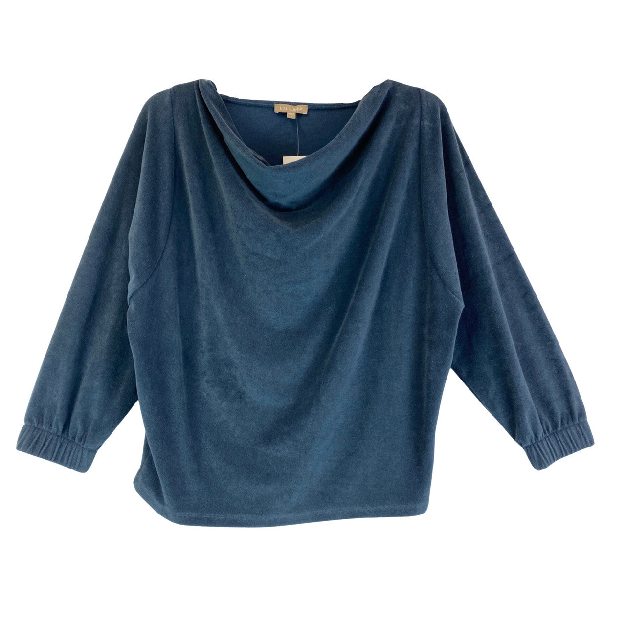 Lilla P Drape Neck Long Sleeve Top-Thumbnail