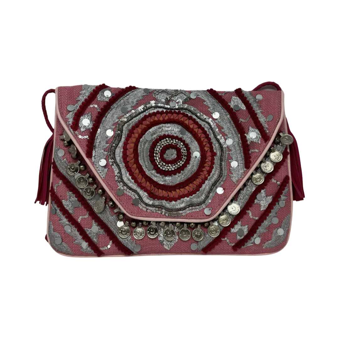 Shashi Metallic and Coin Crossbody Bag