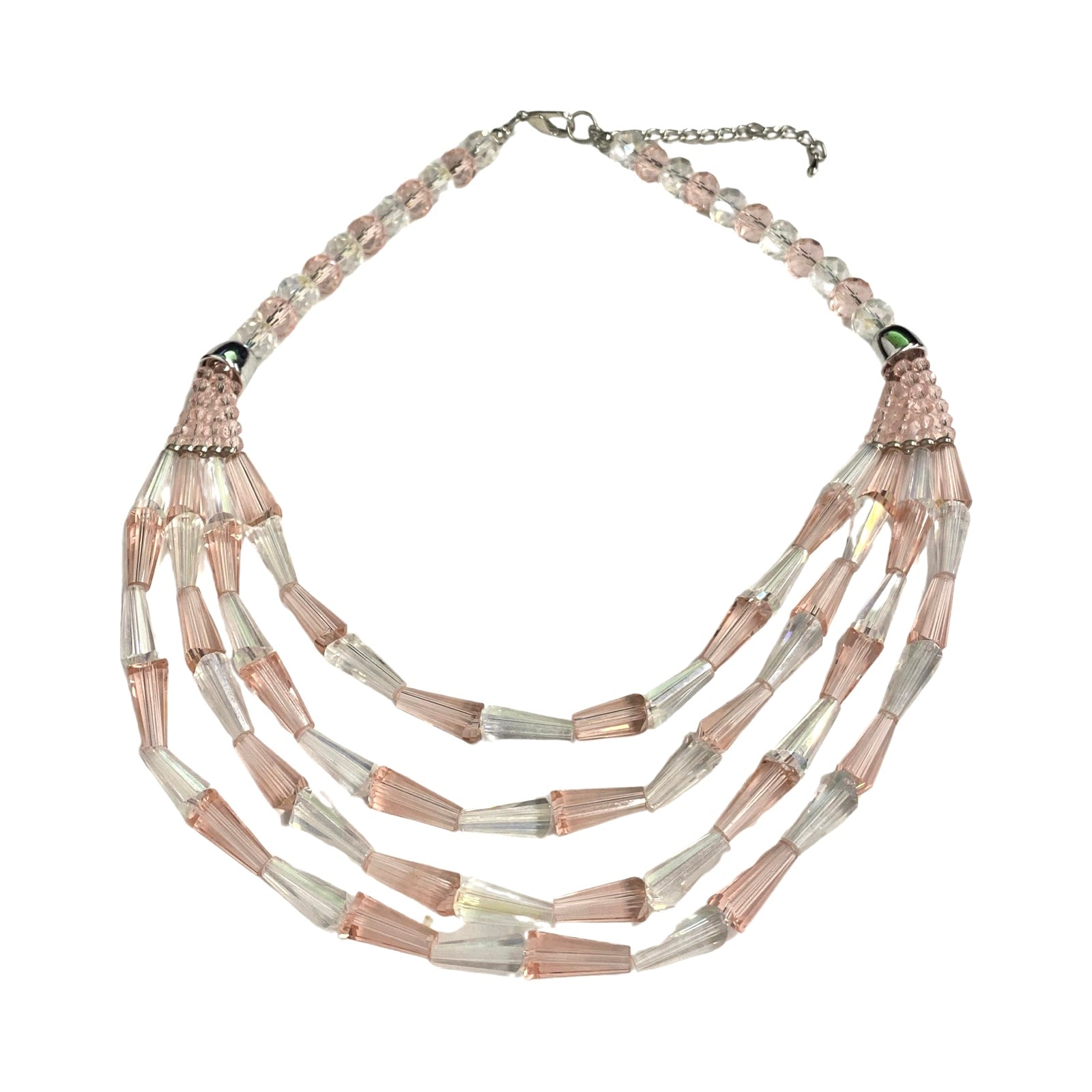 Layered Crystal Bead Necklace