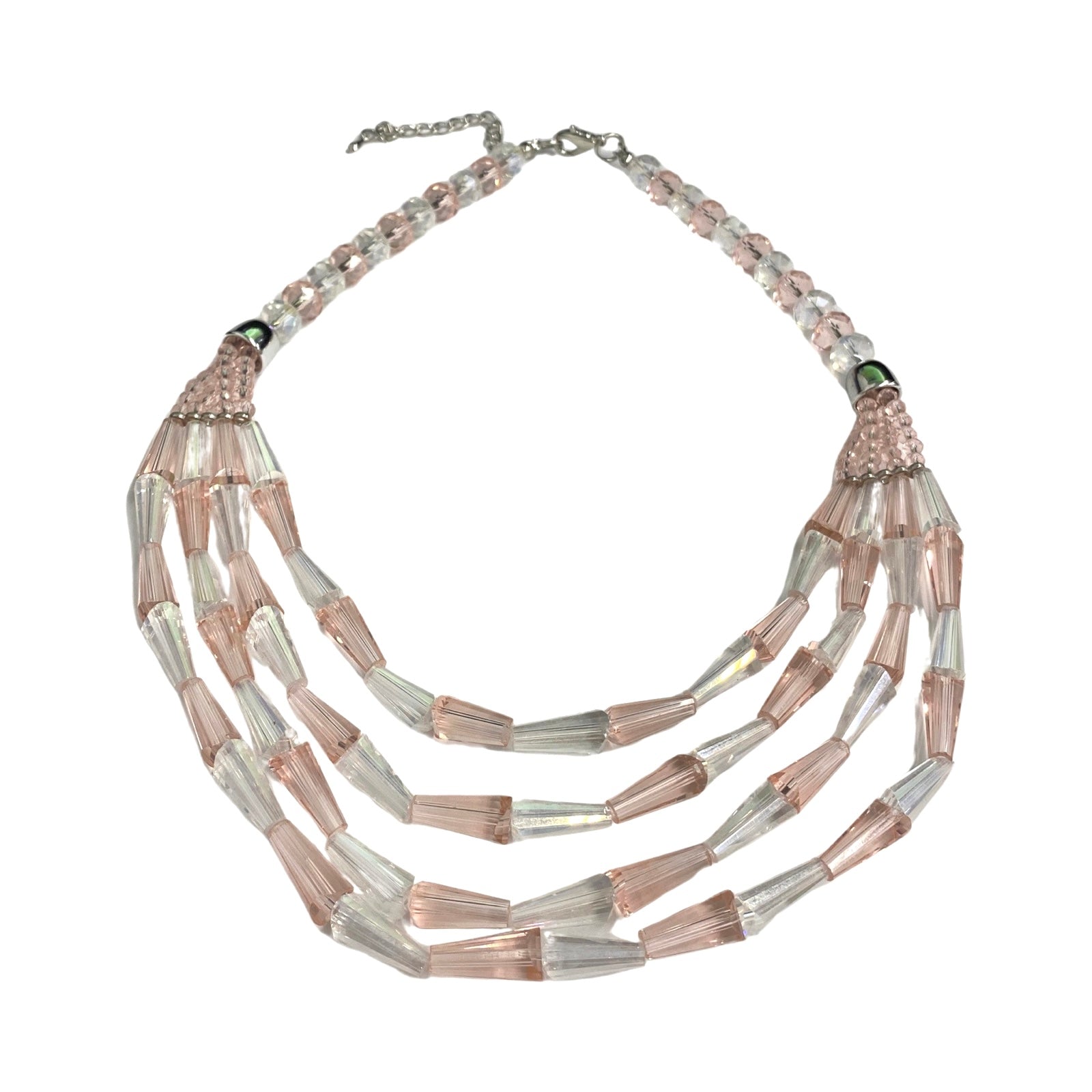 Layered Crystal Bead Necklace