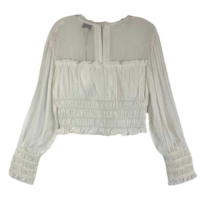 Something Navy Corset Blouse-White back