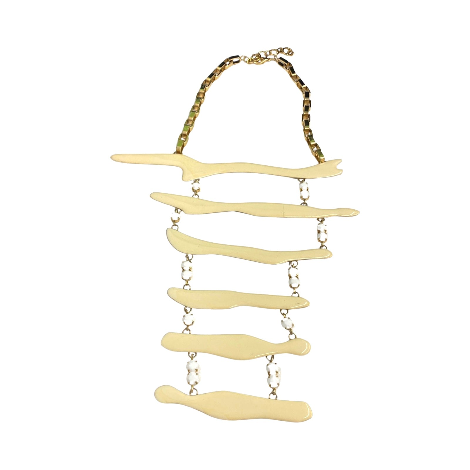 Xenia Bous Wishbone Structured Necklace