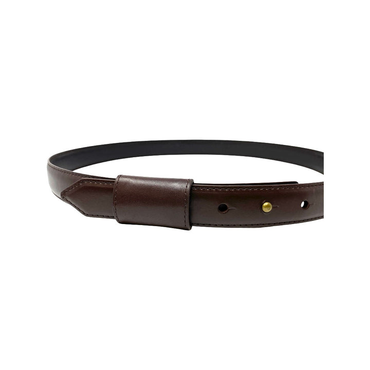 No Buckle Leather Belt-Detail