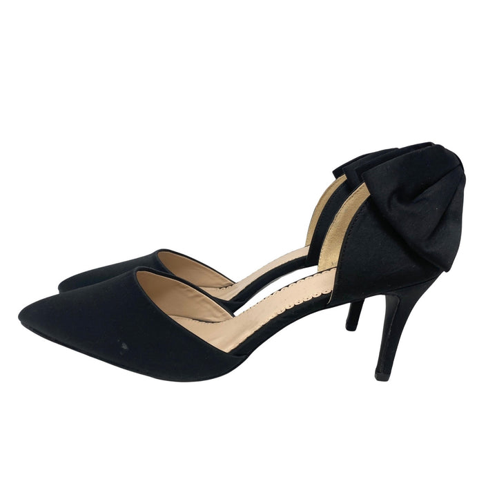 Journee Satin Bow Accent Heels-Side 2