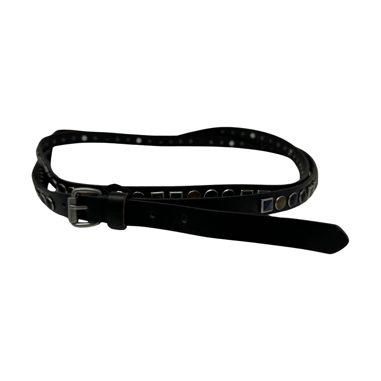 Leather Gem Studded Belt-Thumbnail