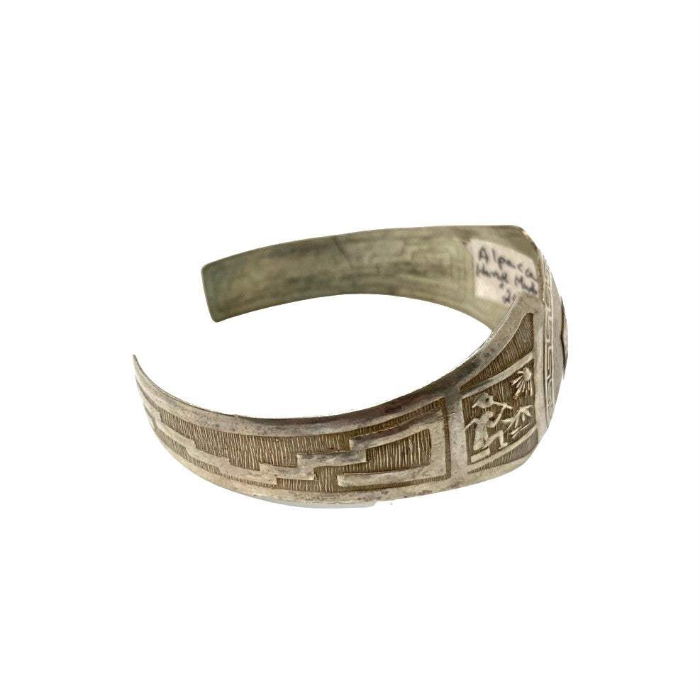 Alpaca Thin Metal Abstract Cuff-Side2