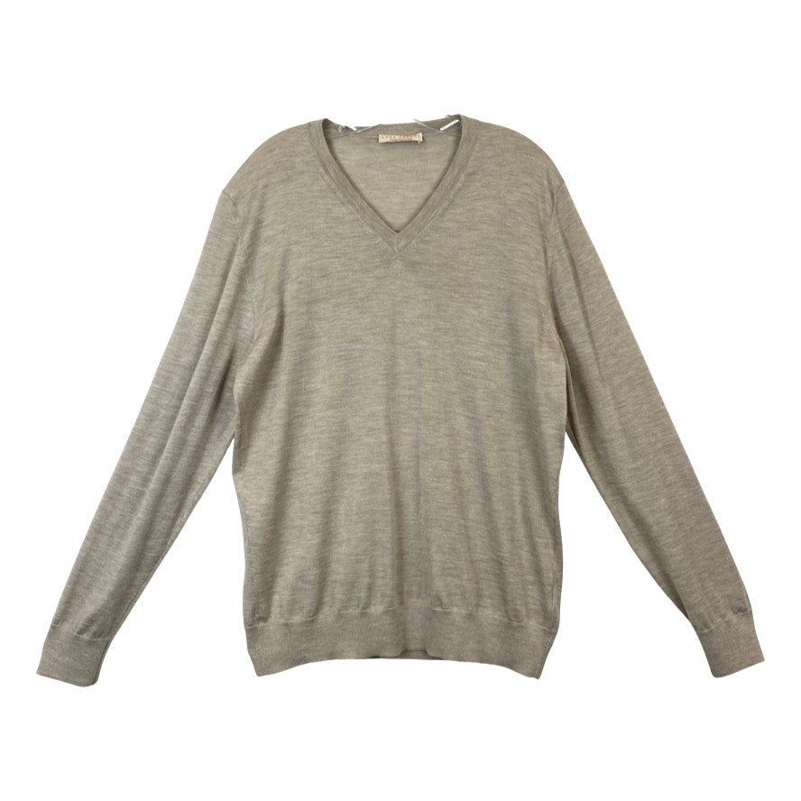 Luca Faloni Beige Heather Cashmere and Silk Blend Sweater-thumbnail