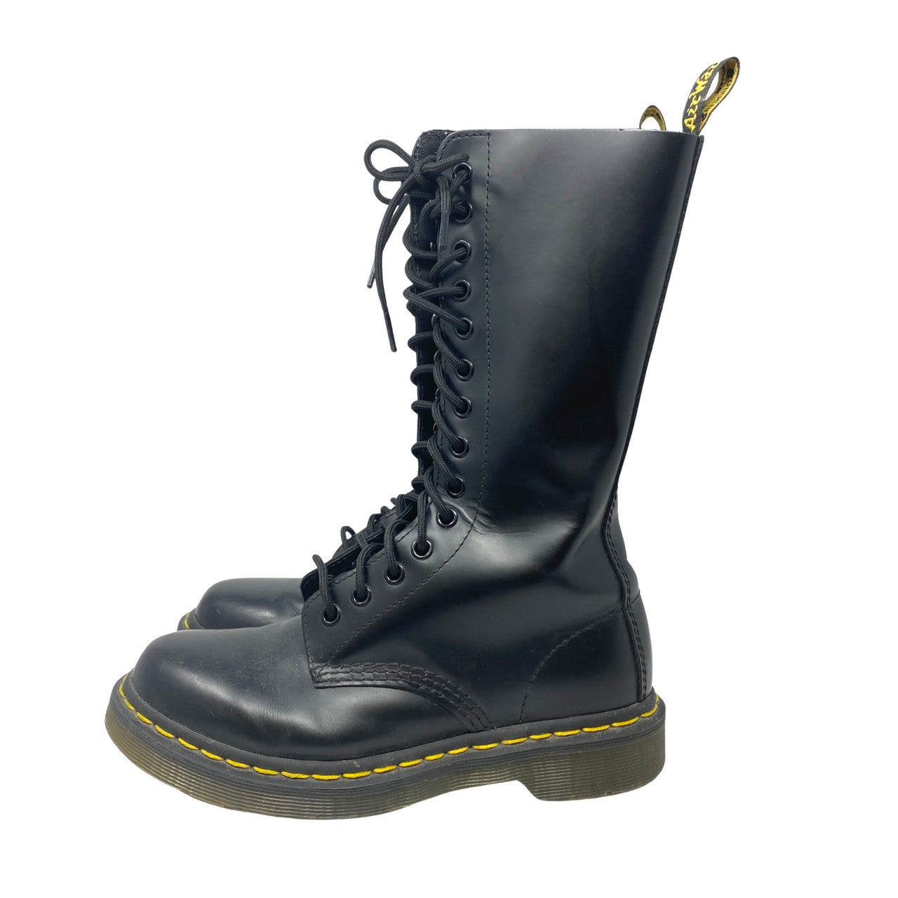 Dr Martens Tall Lace up Leather Boots-Side 2