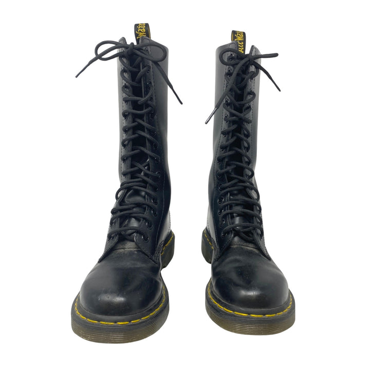 Dr Martens Tall Lace up Leather Boots-Thumbnail