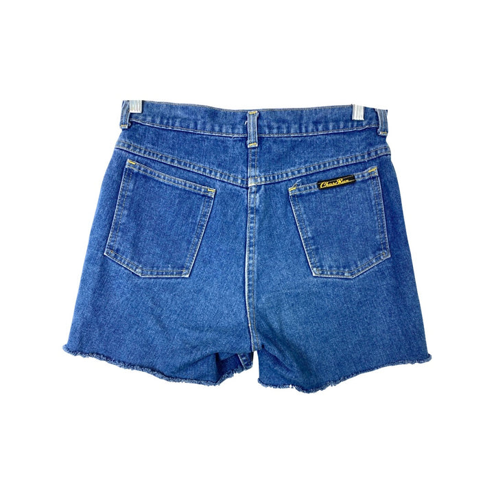 Vintage Chase Run Denim Cut Off Shorts-Back