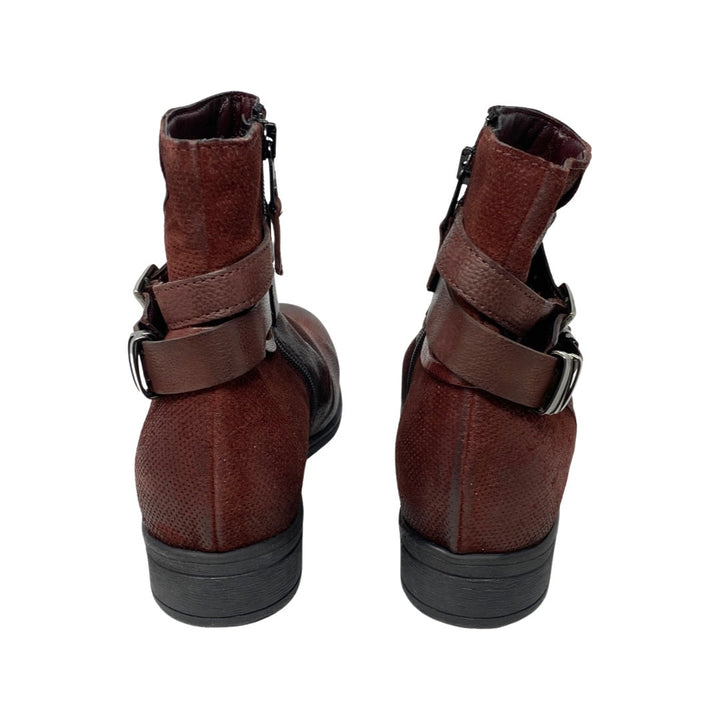 Miz Mooz Side Buckle Leather Ankle Boots-Back