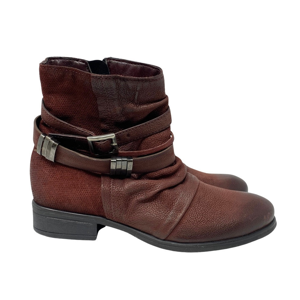 Miz Mooz Side Buckle Leather Ankle Boots-Thumbnail