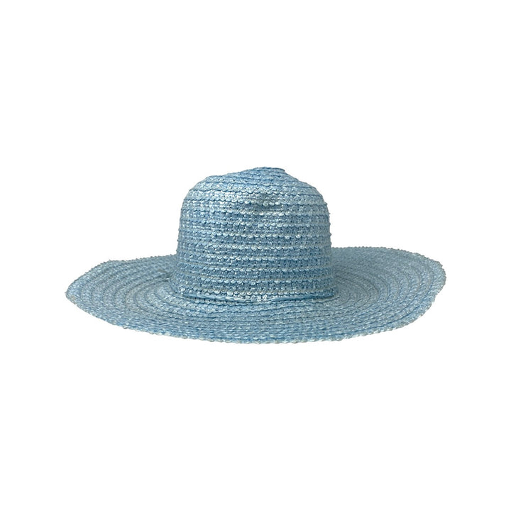 Vintage 70's Baby Blue Floppy Hat-Back