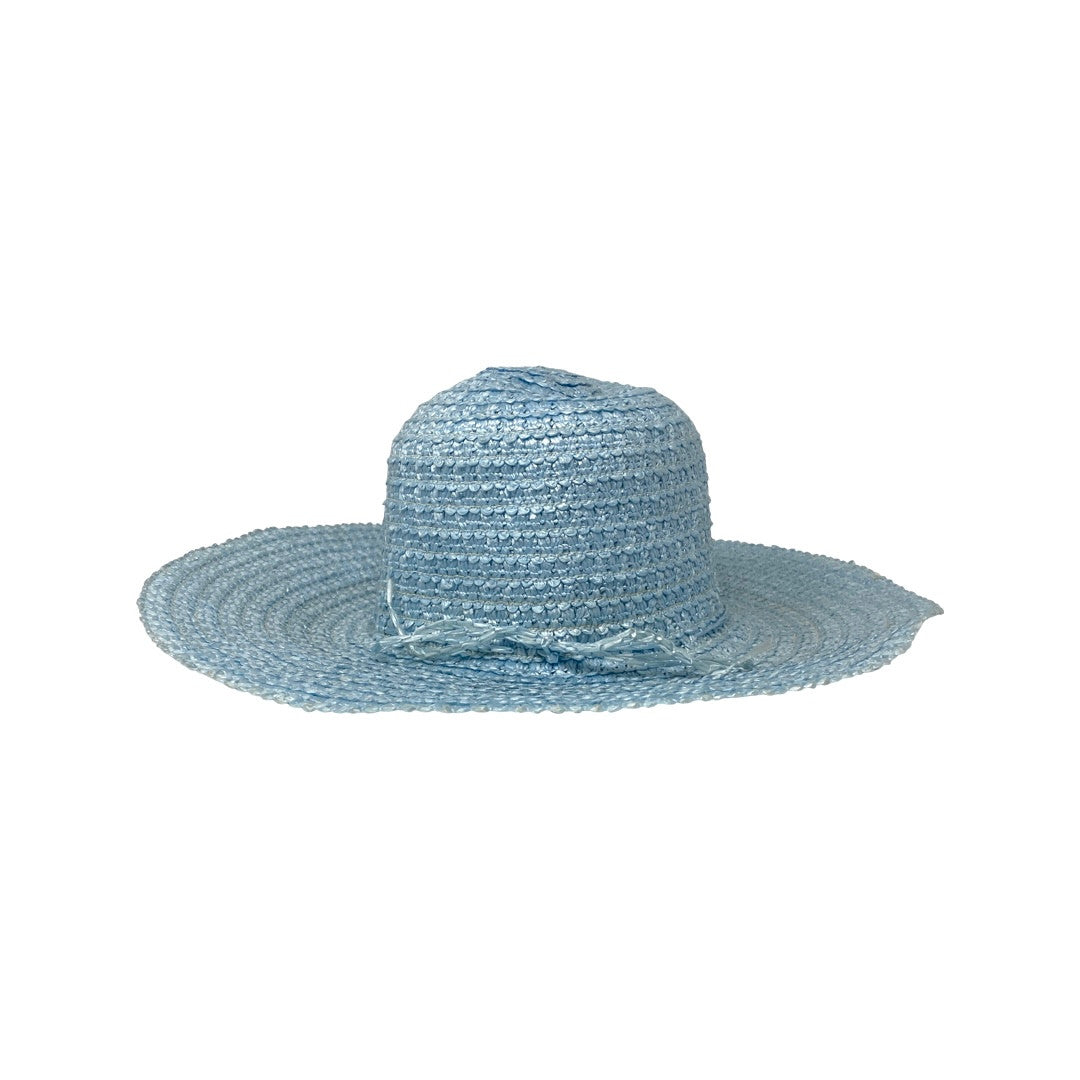 Vintage 70's Baby Blue Floppy Hat-Thumbnail