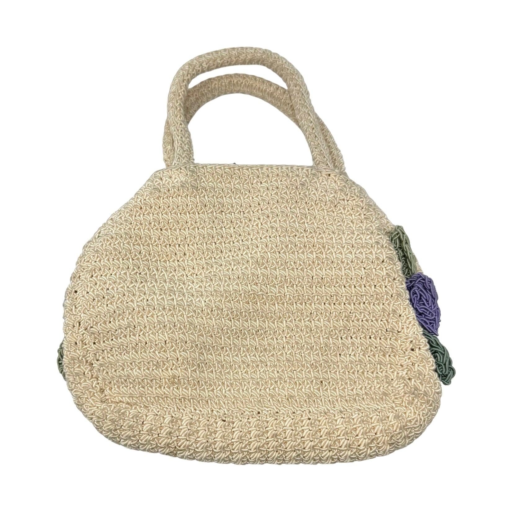 Lorenza Gandaglia Floral Knit Handbag