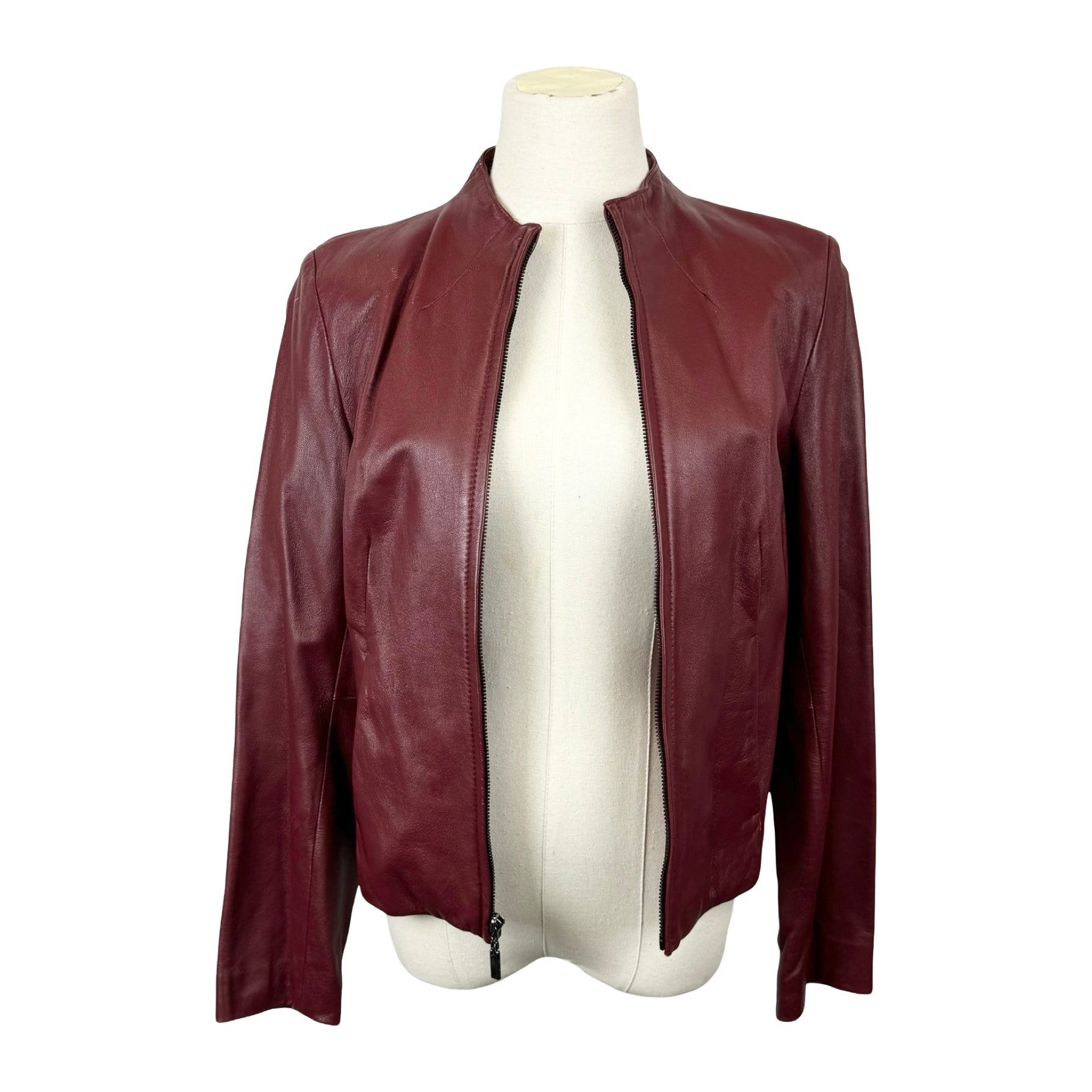 Siena Studio Burgundy Leather Jacket