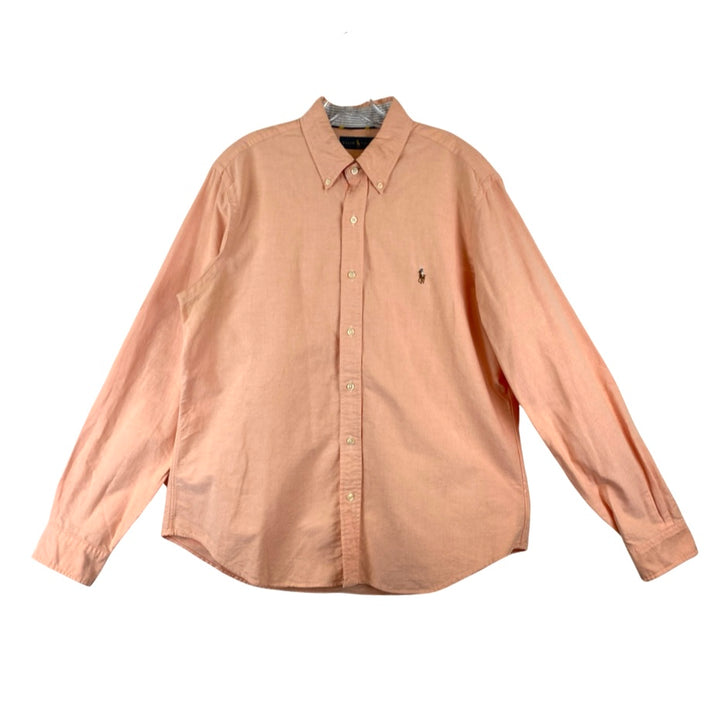 Ralph Lauren Curved Hem Embroidered Logo Button Down