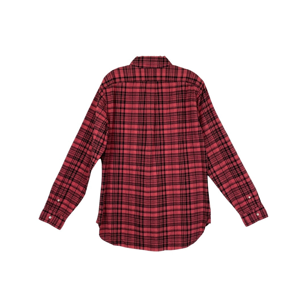 Alex Mill Red and Black Plaid Popover Shirt-Back