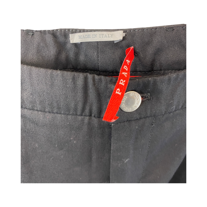 Prada Stretch Wool Zip Detail Skinny Pant