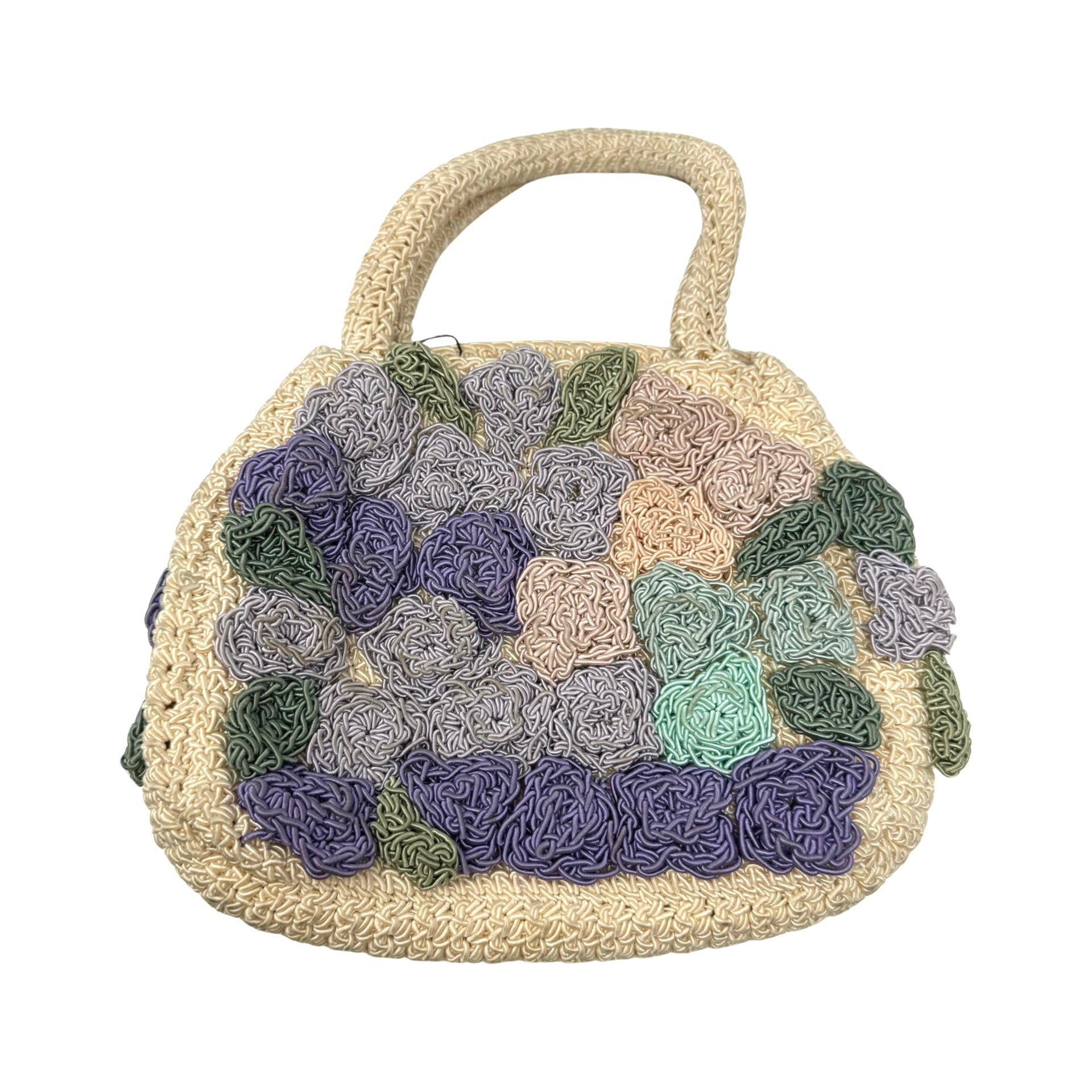 Lorenza Gandaglia Floral Knit Handbag
