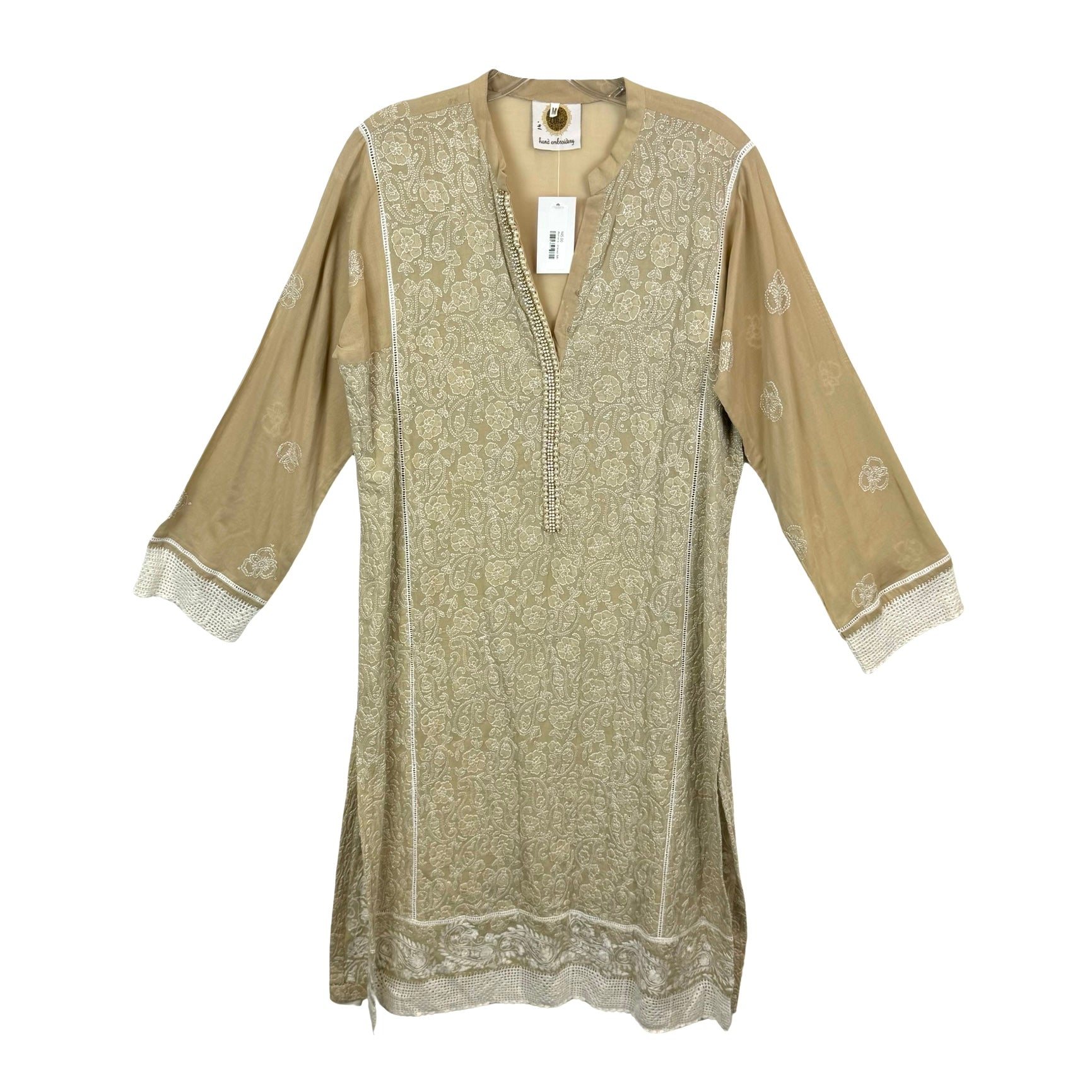 Clara Beaded Lace Tunic-Front